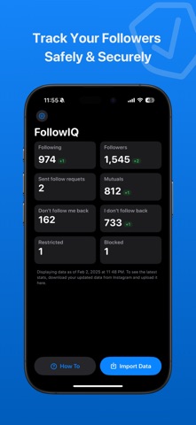 FollowIQ: Followers Tracker iPhone screenshot