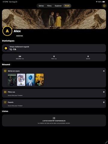 Kontinu iPad screenshot