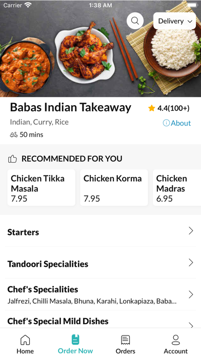 Babas Indian Takeaway Screenshot