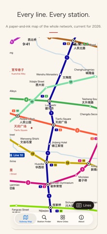 Chengdu Metro Subway Map 成都地铁 app screenshot