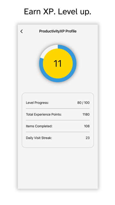ProductivityXP: Earn XP Screenshot