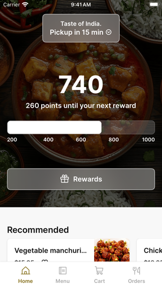 Taste of India KY iPhone screenshot 1 - Food & Drink app