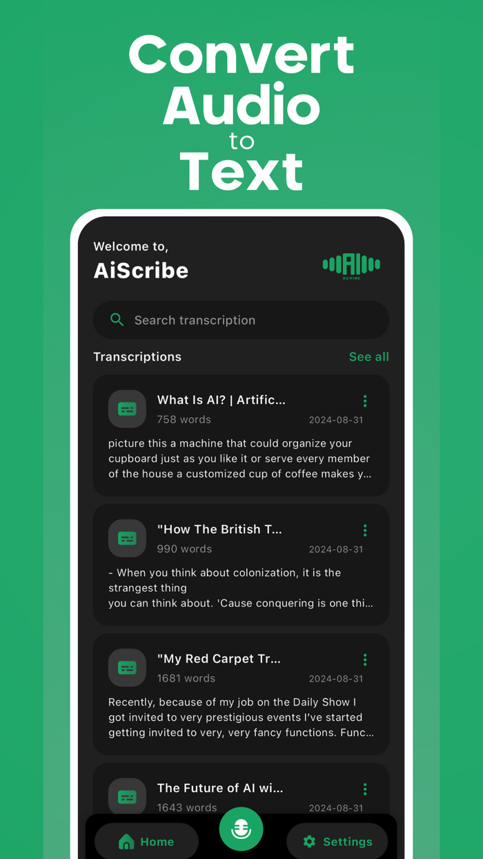 Minutes AI Notes Transcript