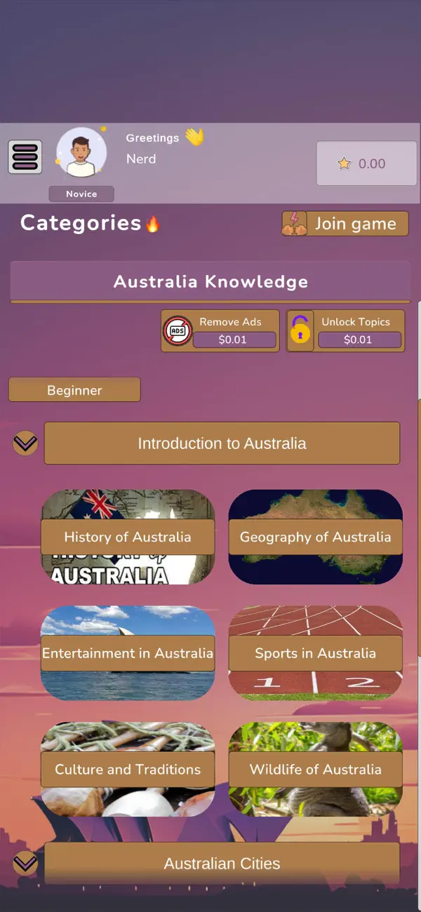 Screenshot #1 pour Australia Quiz