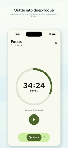 Stasis: Pomodoro Focus Screenshot 1 of 5