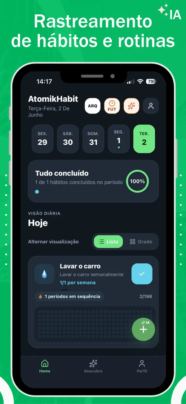 Screenshot #1 pour Hábitos e Rotina: Atomik Habit