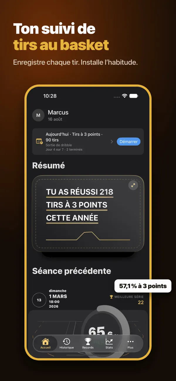 Screenshot #1 pour Tally Hoops - Stats de Basket