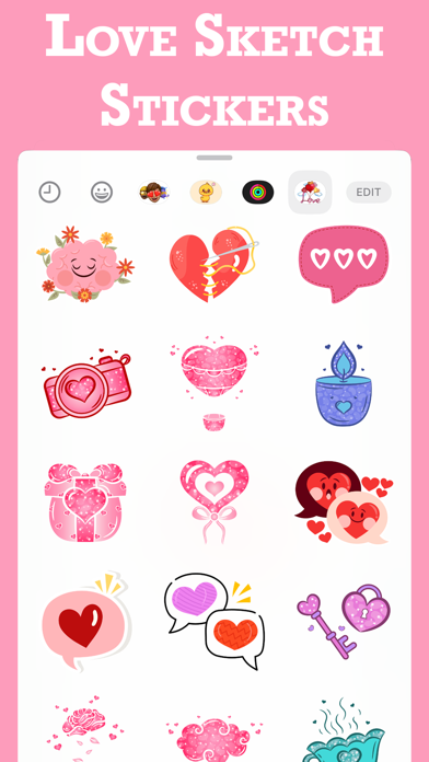 Love Sketch Stickers Screenshot