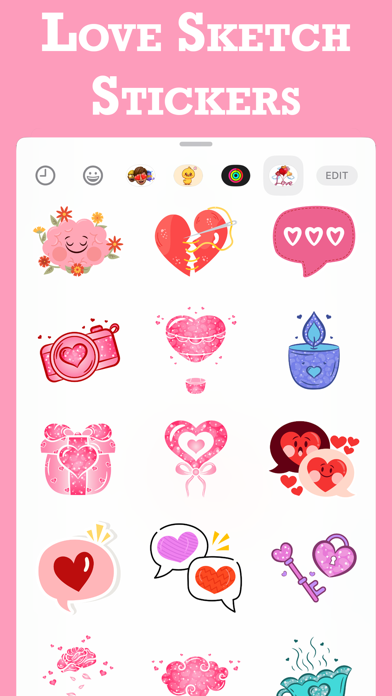 Screenshot #2 pour Love Sketch Stickers