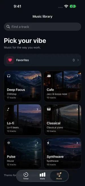 VibeFocus: Focus Timer & Music screenshot 4