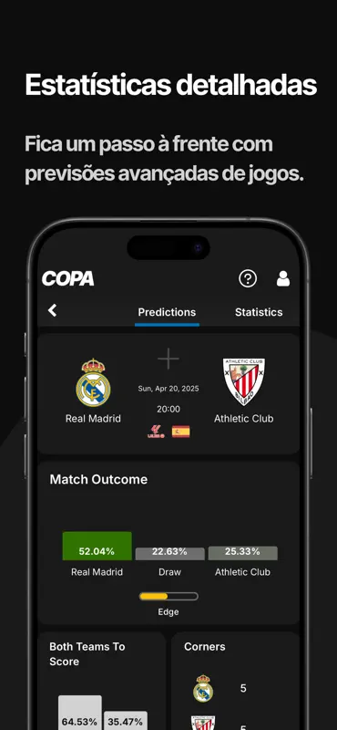 COPA: Previsões de futebol screenshot 2 of 6