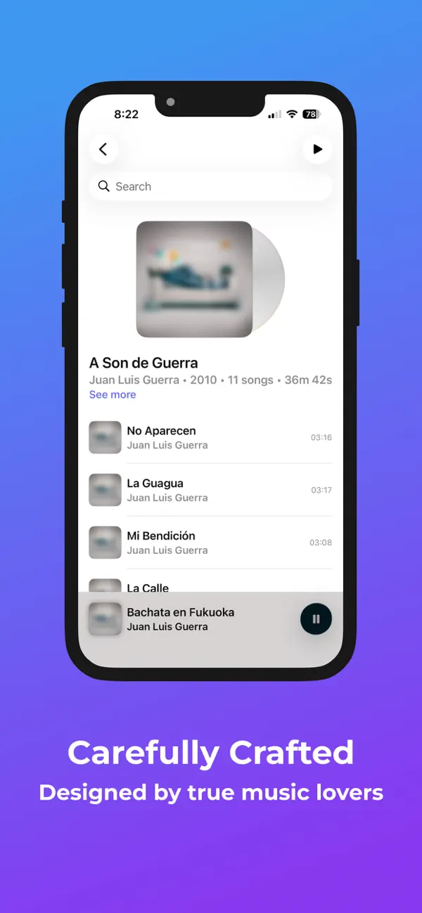 Screenshot #1 pour Amuse: Music Player