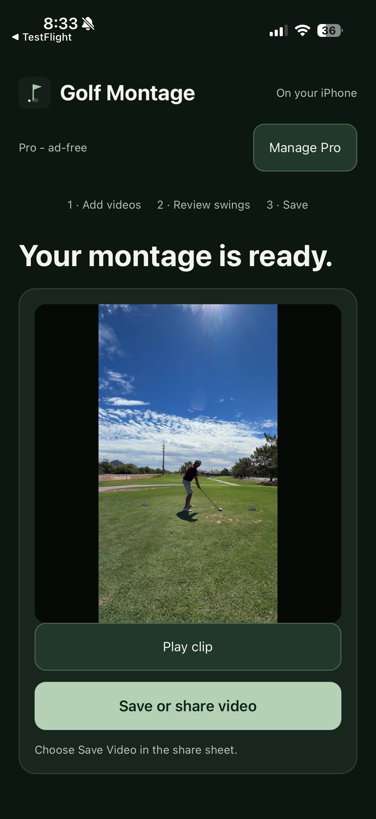 Screenshot 1 of Golf Montage