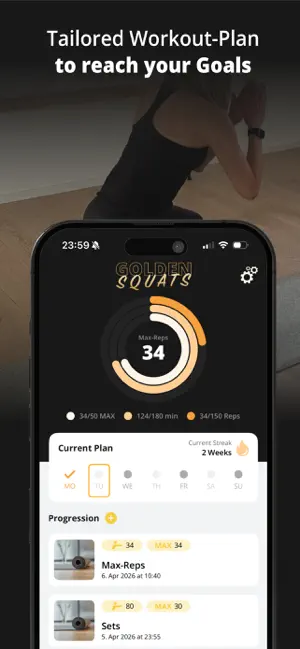 GOLDEN Squats - leg workouts screenshot 1