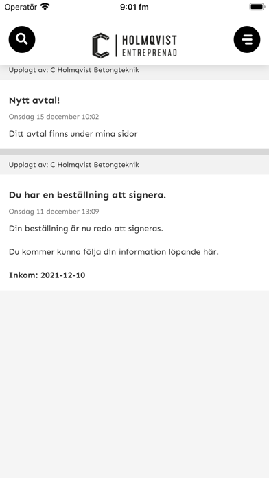 Screenshot #1 pour C. Holmqvist Entreprenad