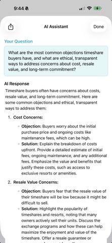 Timeshare Calculators with AI Screenshot 6 of 10