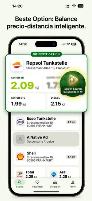 Spritpreise: Tanken App & E10 screenshot 3