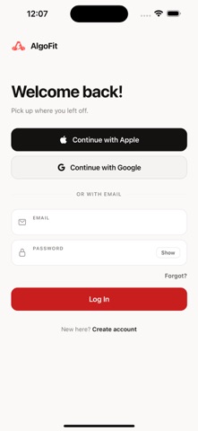 AlgoFit: AI Workout Planner screenshot