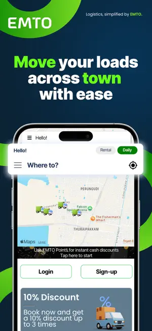 Emto - Truck Booking App screenshot 2
