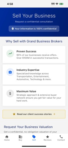 Grand Business Brokers iPhone screenshot