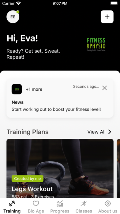Fitness und Physio Fündling Screenshot