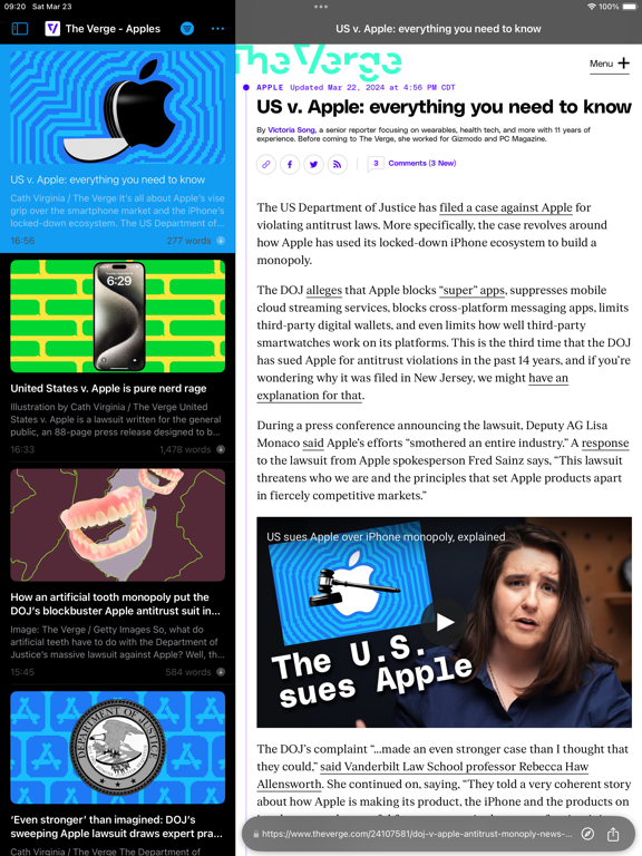 Screenshot #4 pour Fil : Lecteur de nouvelles RSS