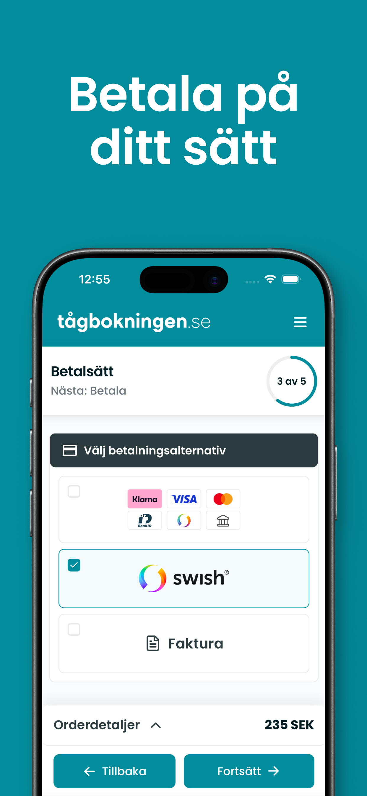 Tågbokningen screenshot 3