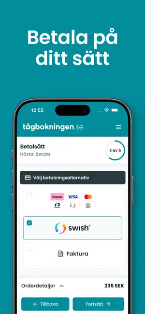 Tågbokningen screenshot 3