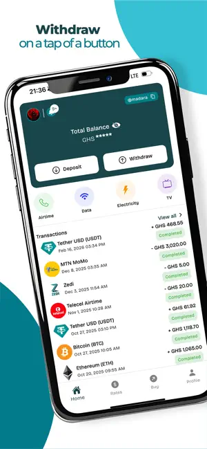 Zedi: Crypto to Cash screenshot 2