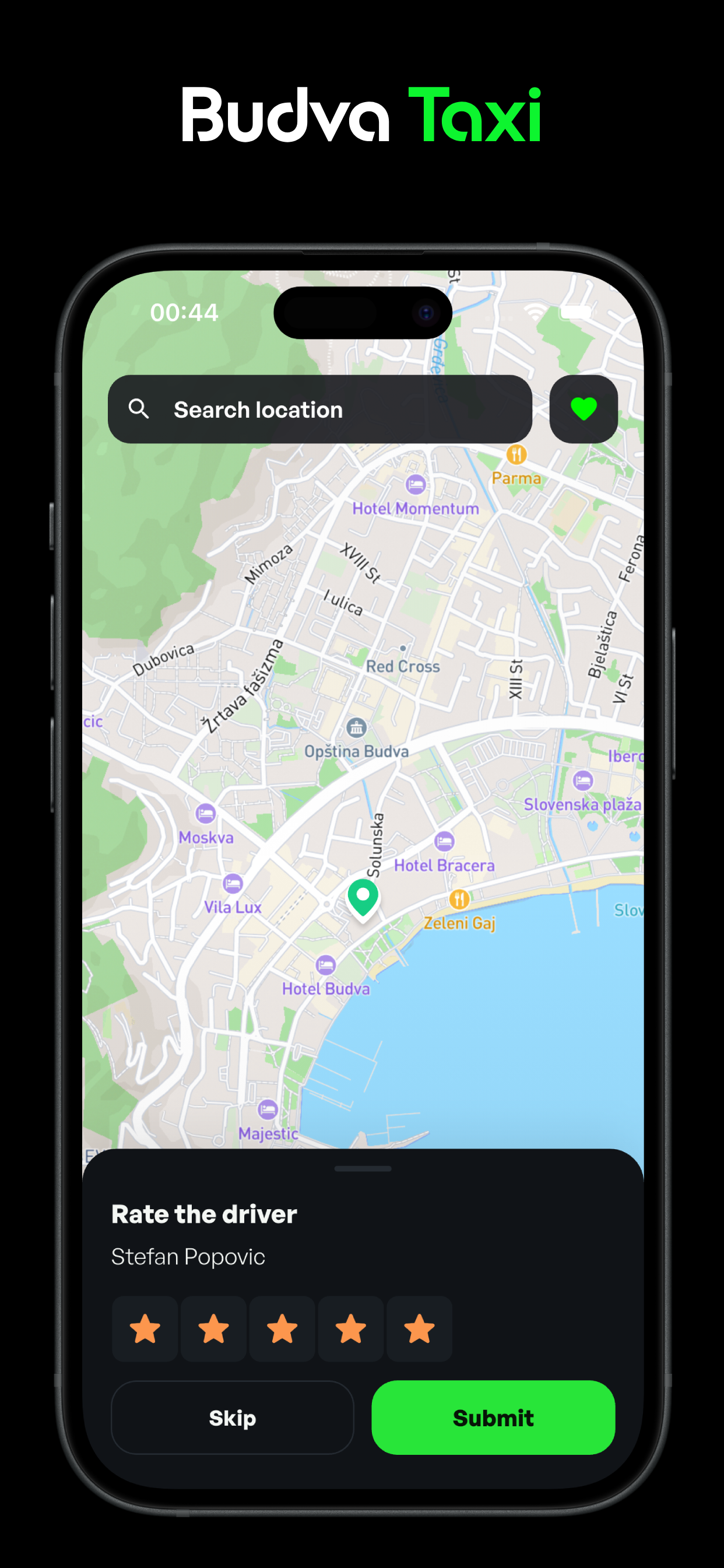 Budva Taxi App screenshot 6