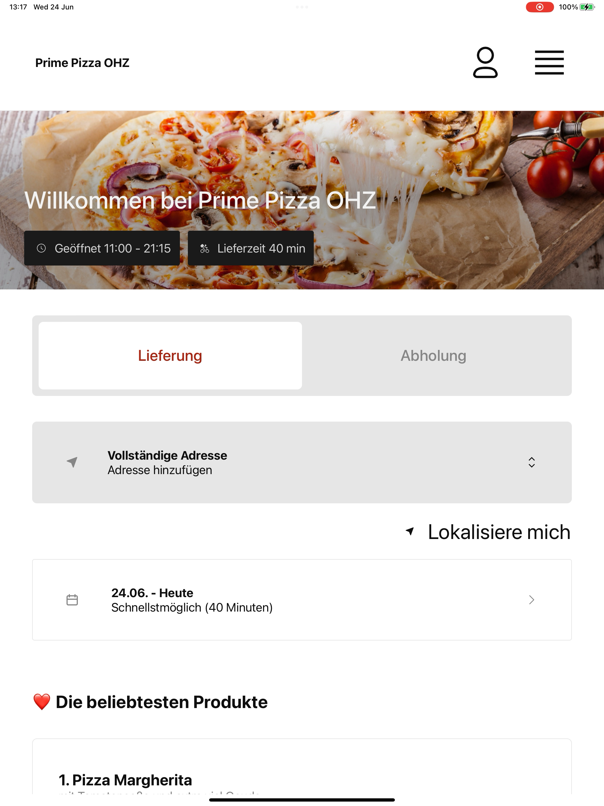 Prime Pizza OHZ
