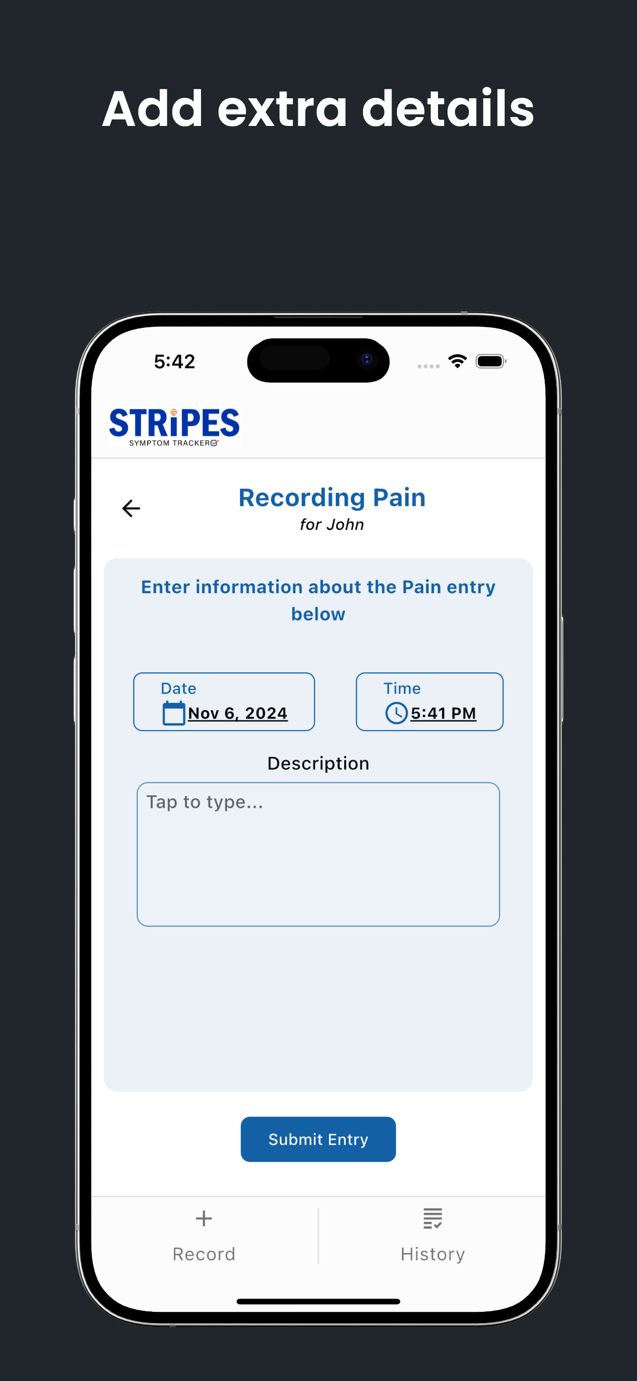 Stripes • Symptom Tracker screenshot 4