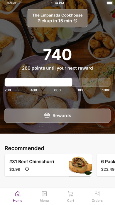 The Empanada Cookhouse To Go iPhone screenshot 1 - Food & Drink app