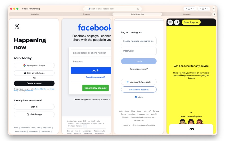 #6. MultiSession Browser (macOS) Podle: Hardeep Kumar Sah