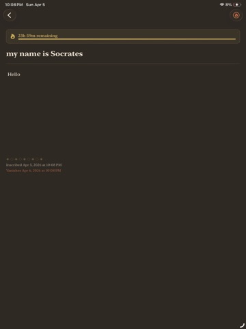 Plato – Disappearing Notes iPad screenshot
