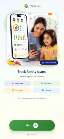Snacura: Family Food Scanner screenshot