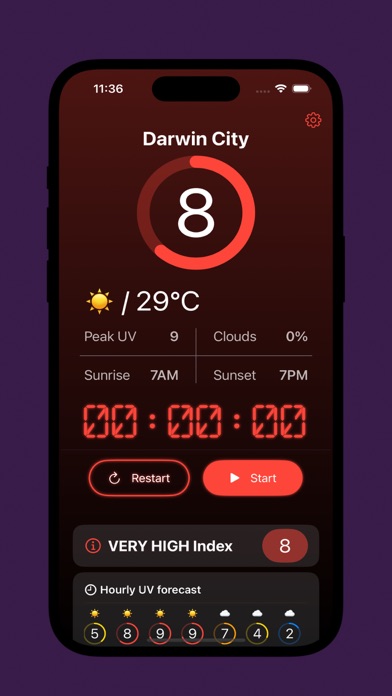 SunShield iPhone screenshot 6 - Weather app