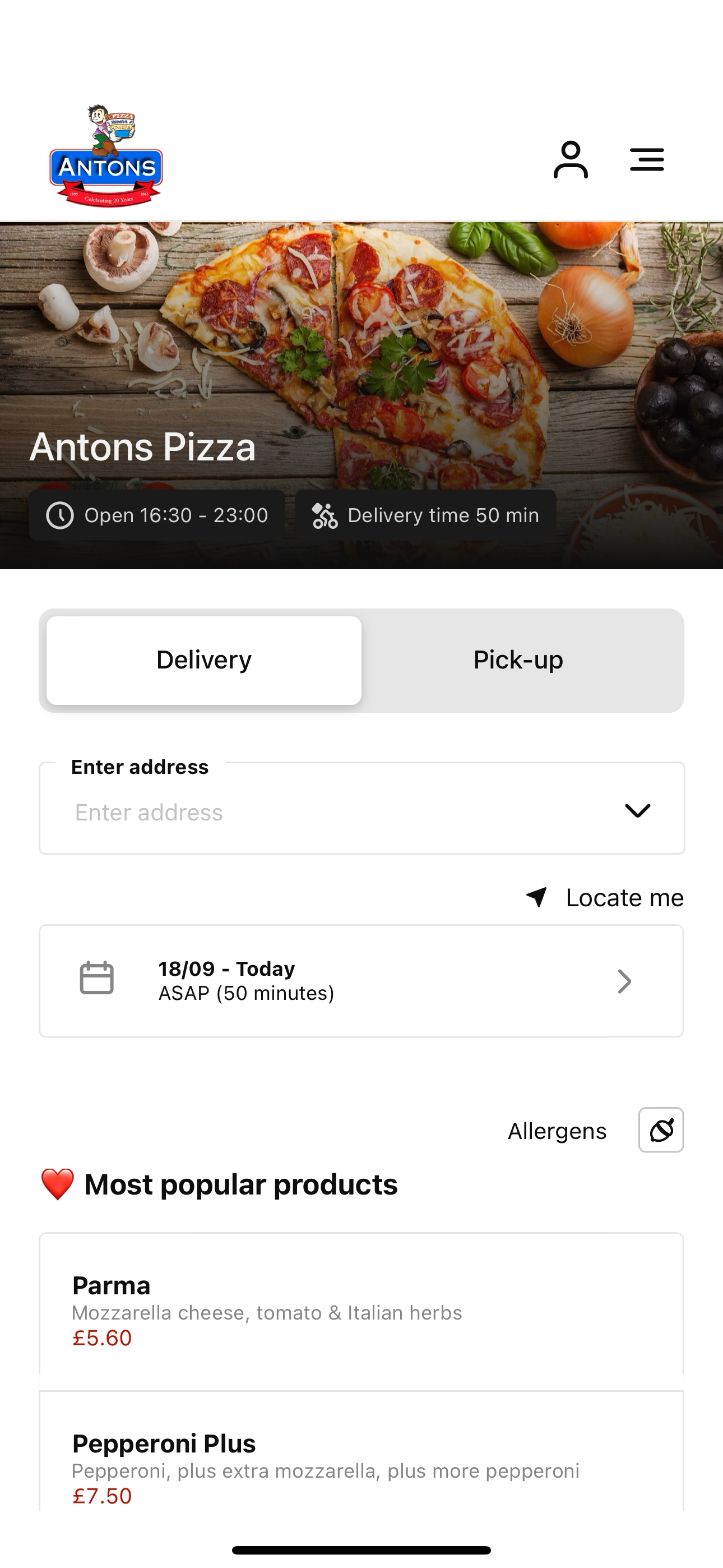 Antons Pizza screenshot 3