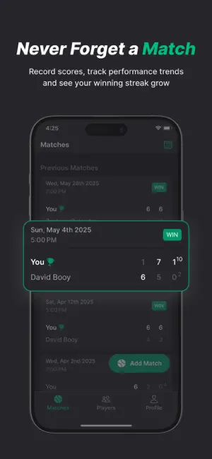 Tennis Notebook: Match Journal screenshot 2