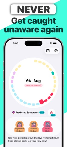 Comma: Private Period Tracker iPhone screenshot