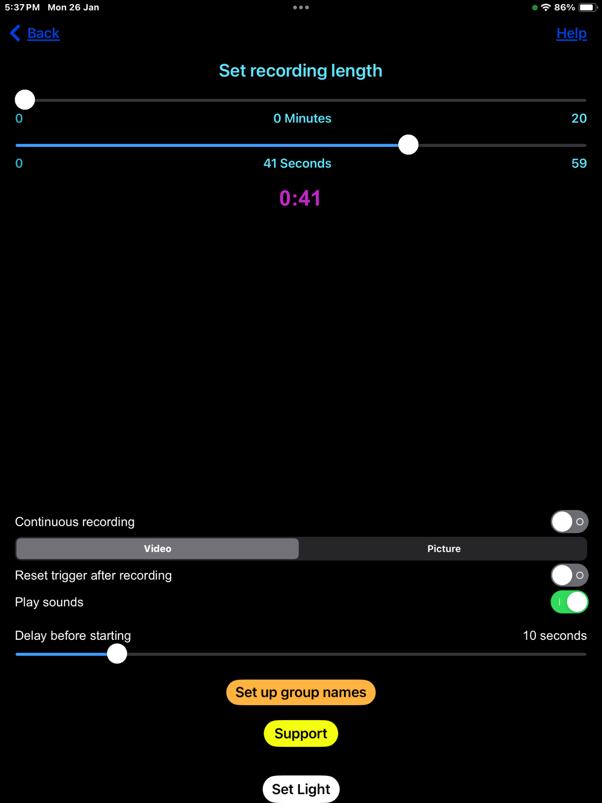 Video recorder with trigger screenshot 13