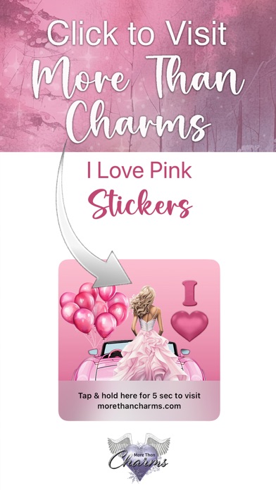 I Love Pink Stickers Screenshot