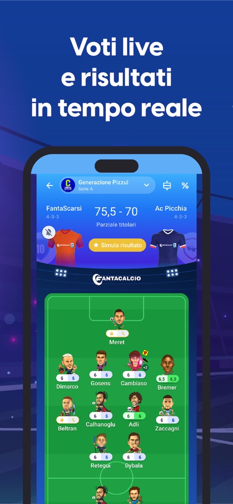 Leghe Fantacalcio® Serie A - The app provides live scores and real-time player ratings, allowing users to track their team's performance and match outcomes instantly.