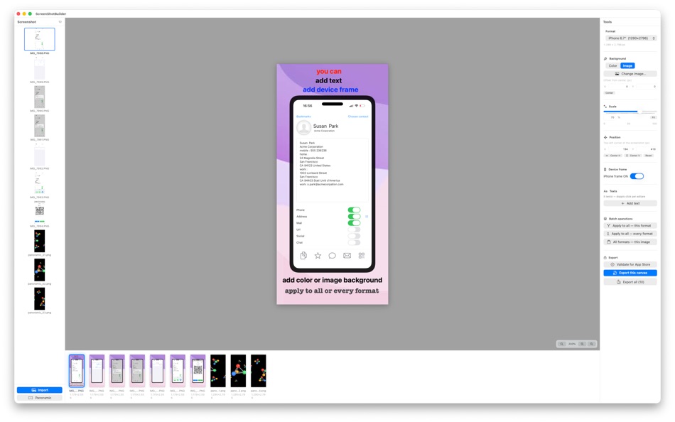#2. ScreenshotBuilder (macOS) Által: Stefano Rampazzo