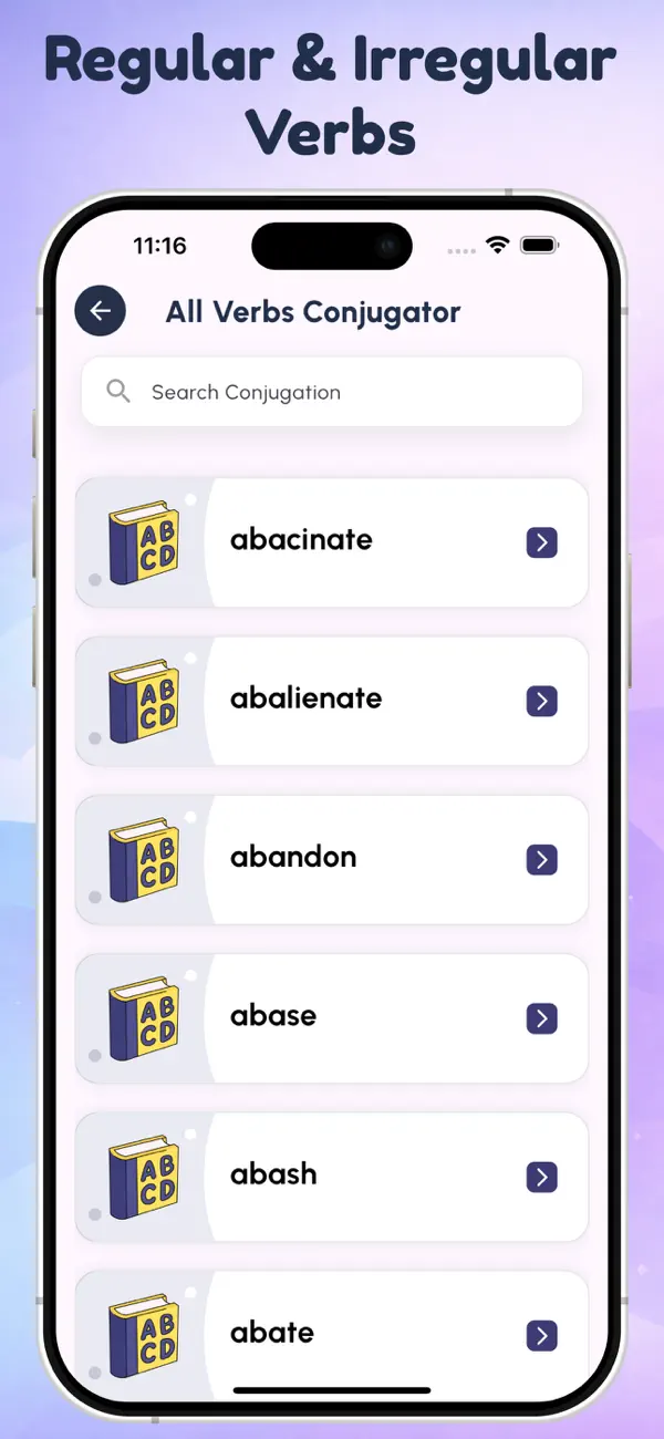 Screenshot #2 pour English Verbs Conjugation