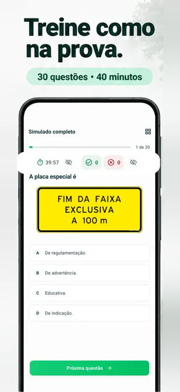 Simulado CNH: Prova 2026 screenshot 2 of 6