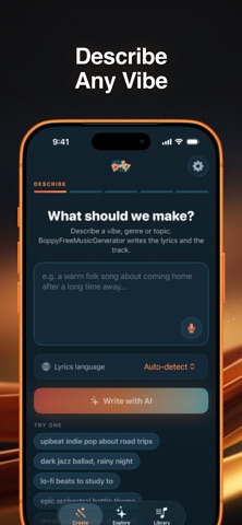 Boppy: AI Music Generator iPhone screenshot