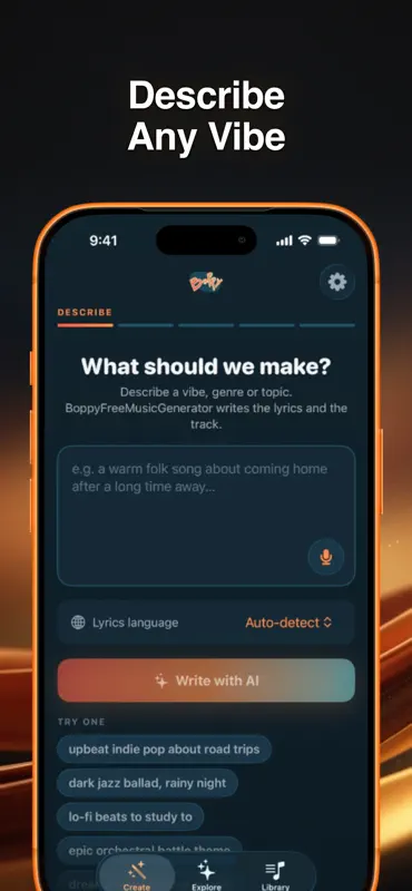 Boppy: AI Music Generator screenshot 1 of 5