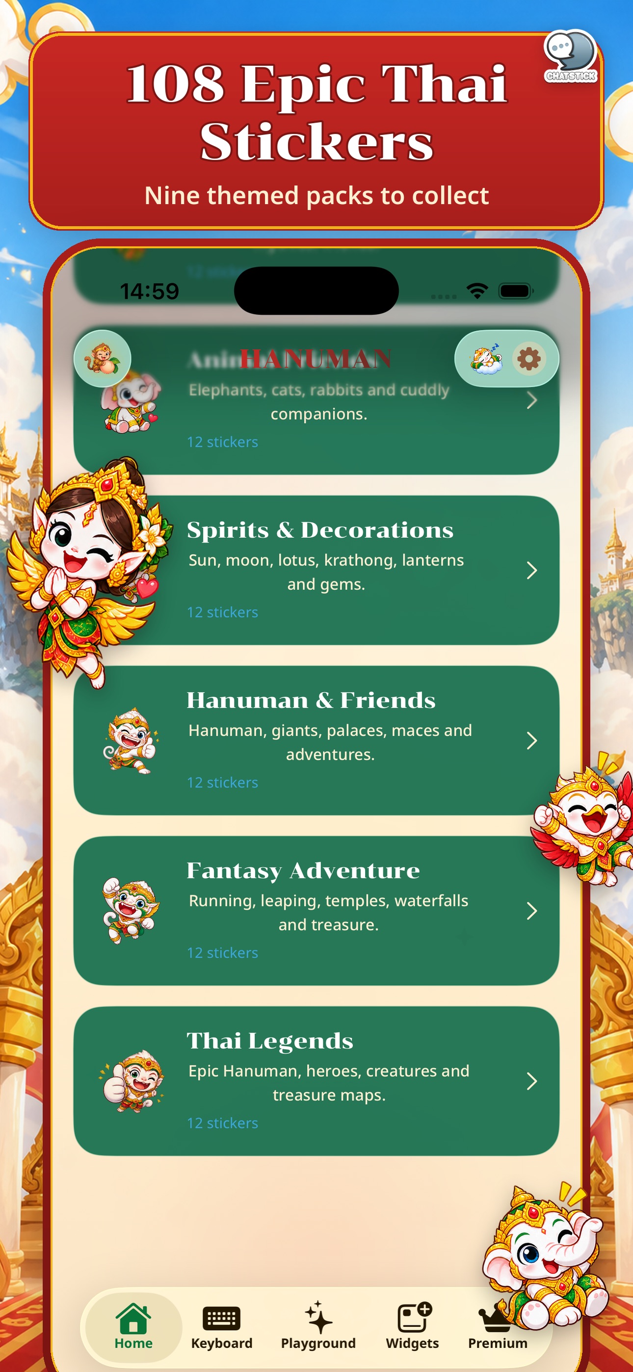 Screenshot 2 of Hanuman Thai Stickers