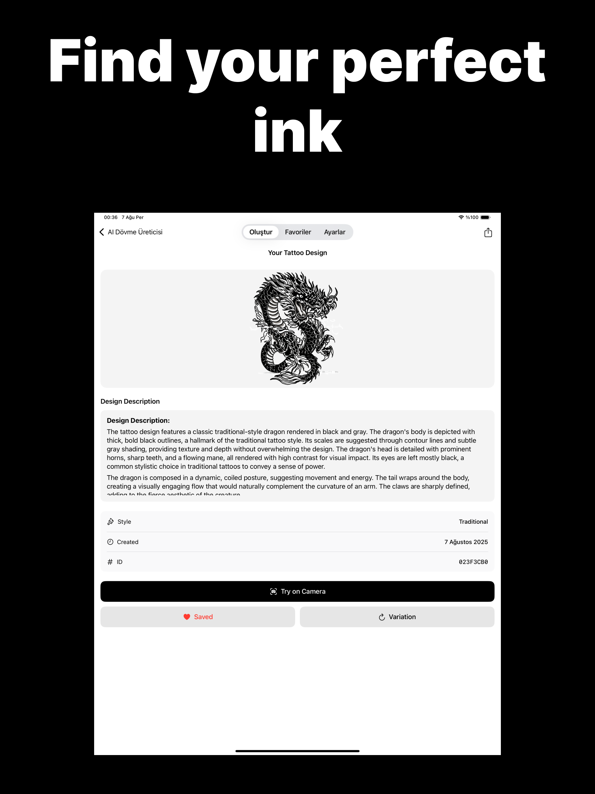 AI Tattoo Generator - Tattoo screenshot 5
